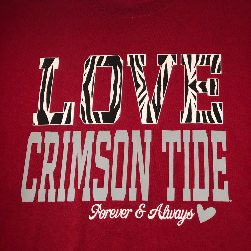 Men’s Anvil Alabama Roll Tide Graphic Short Sleeve T-Shirt Size Large Red - Picture 2 of 4